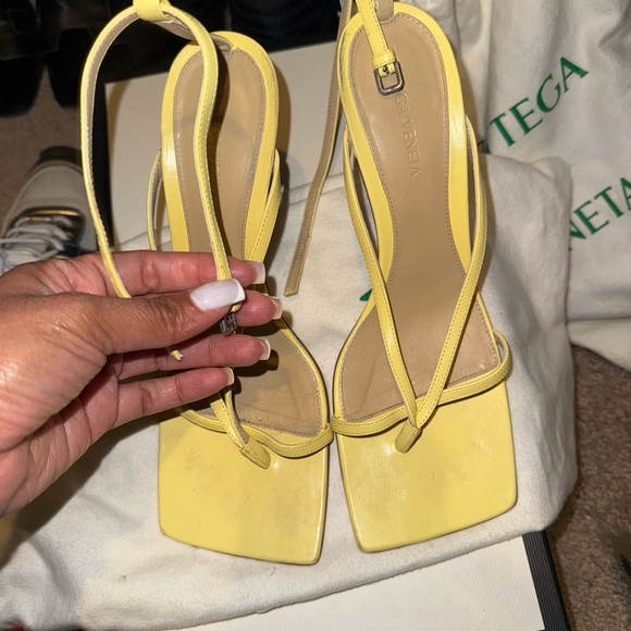Bottega Veneta Sunny Yellow Strappy Heels - Picture 2 of 5